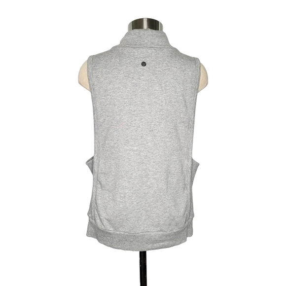 Zella Bounce Back Funnel Neck Sleeveless Athletic Vest Women's Size S Gray - Picture 5 of 9